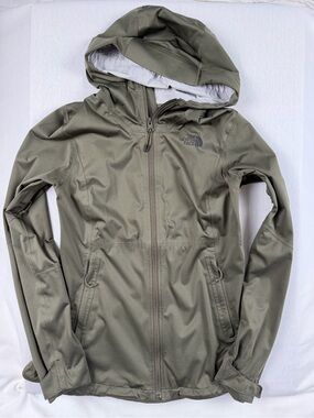 The North Face Olive DryVent Hooded Rain Jacket Small